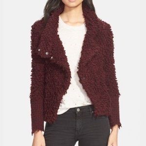 Maroon Iro Moto jacket